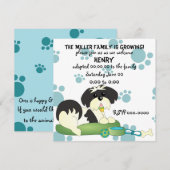 Welpe Adoption Feier! Einladung (Vorne/Hinten)