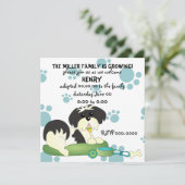 Welpe Adoption Feier! Einladung (Stehend Vorderseite)