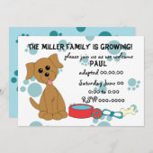 Welpe Adoption Feier! Einladung (Vorne/Hinten)