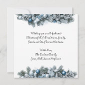 Welpe am Heiligabend ersticken Feiertagskarte (Rückseite)