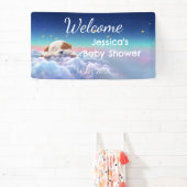 Welpe auf einer Cloud-Babydusche Banner (InSitu)