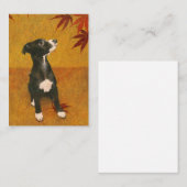 Welpe auf Gold ACEO Business Card Visitenkarte (Vorne/Hinten)