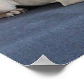 Welpe auf Lounge Couch Poster (Ecke)