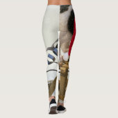 Welpe auf Schlitten Leggings (Rückseite)