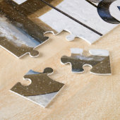 Welpe auf Schlitten Puzzle (Seite)