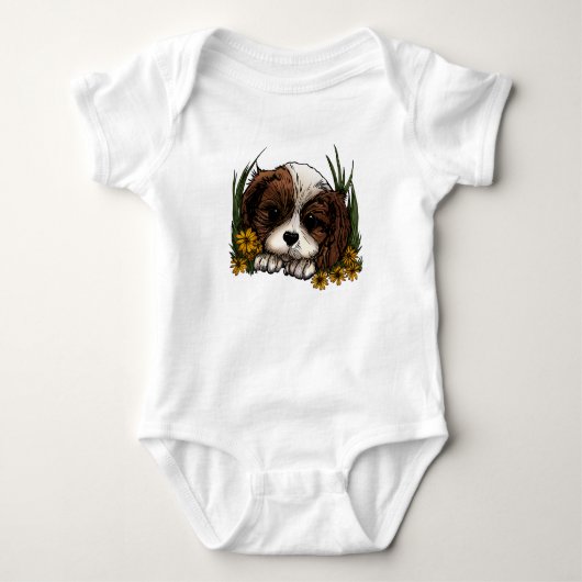 Welpe Baby Strampler (Vorderseite)