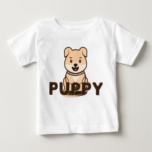 Welpe Baby T-shirt (Vorderseite)