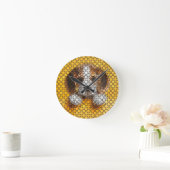 Welpe, Beagle, Haustier Runde Wanduhr (Zuhause)