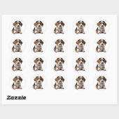Welpe Beagle Runder Aufkleber (Blatt)