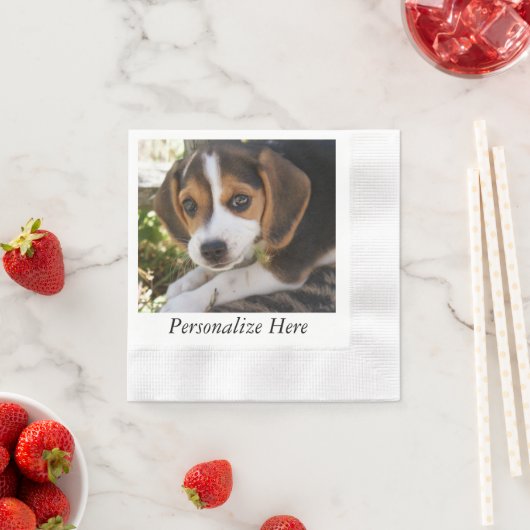 Welpe Beagle Serviette (Beispiel)