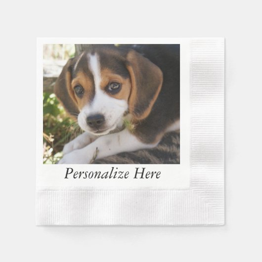 Welpe Beagle Serviette (Vorderseite)