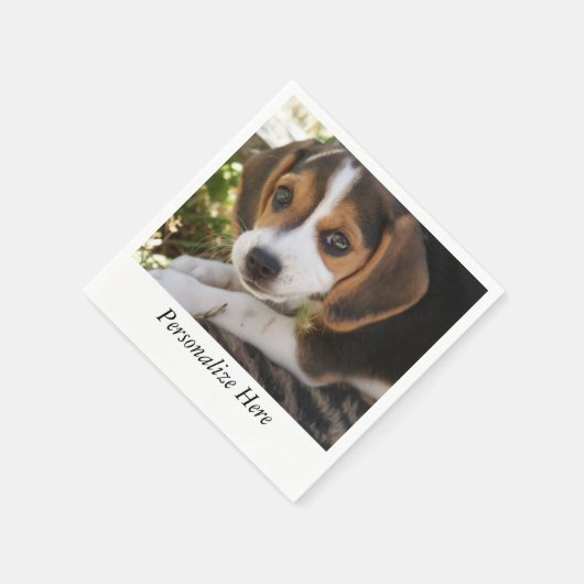 Welpe Beagle Serviette (Ecke)