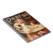 Welpe beim Baden Vintage Antik Notizblock (Rechte Seite)