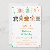 Welpe Birthday Einladung Hund Party Pawty (Vorderseite)