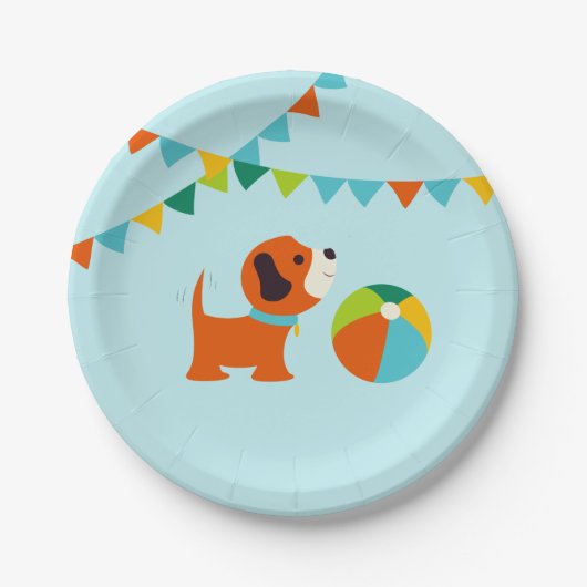 Welpe Birthday Paper Plate v1.0 Pappteller (Vorderseite)