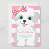 Welpe Birthday Paw-ty-Einladung Einladung (Vorderseite)