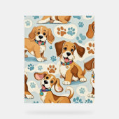 Welpe Bliss: Luxus & Kaffeebecher Acrylschild (Vorderseite)