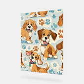 Welpe Bliss: Luxus & Kaffeebecher Acrylschild (Winkel)