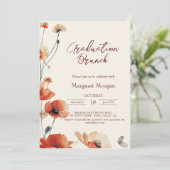 Welpe Blume Blumenbrunch mit Brille Einladung (Stehend Vorderseite)