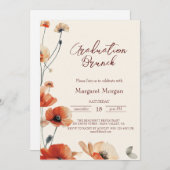 Welpe Blume Blumenbrunch mit Brille Einladung (Vorne/Hinten)