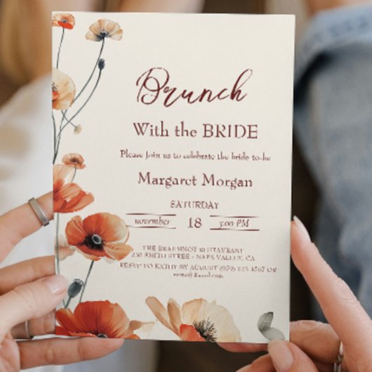 Welpe Blume Blumenbrunch mit Brille Einladung