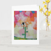 Welpe Blume Karte (Gelbe Blume)