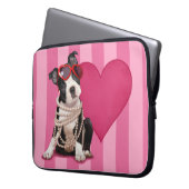Welpe Bostons Terrier Laptopschutzhülle (Vorderseite Links)