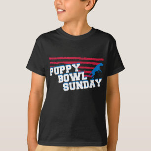 Welpe Bowl Sonntag Niedlich Hund Lover Geschenk T-Shirt