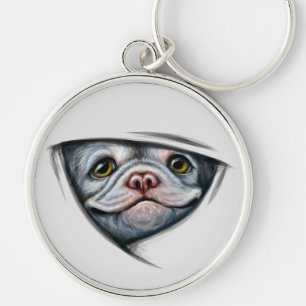 Welpe Bulldogge  Schlüsselanhänger