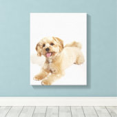 Welpe (Canis familiaris) Leinwanddruck (Insitu (Holzboden))
