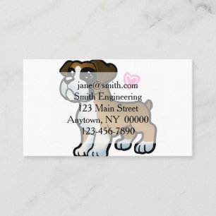 Welpe-Cartoon   Farbe wählen Visitenkarte