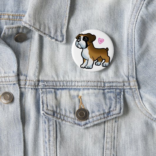 Welpe-Cartoon| Rückenfarbe Button (Beispiel)