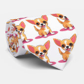 Welpe Charm - Anpassbare Chihuahua-Krawatte Krawatte (Gerollt)