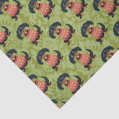 Welpe Christmas Dackel Weiner Santa Dog Seidenpapier (Ausschnitt)