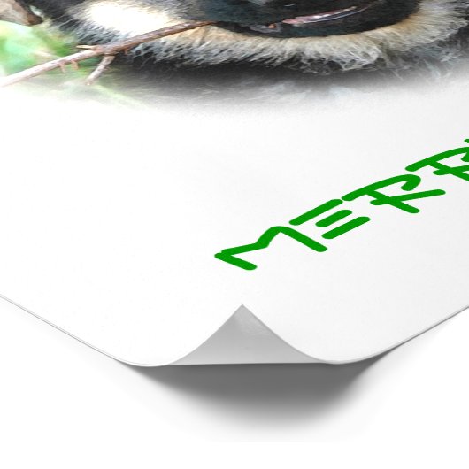 Welpe Christmas Poster (Ecke)