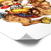 Welpe Cowboy auf seinem Pferd Poster (Ecke)