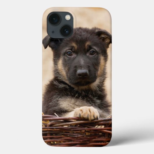 Welpe der deutschen Schäferhirte im Korb Case-Mate iPhone Hülle (Rückseite)