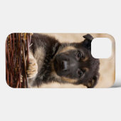 Welpe der deutschen Schäferhirte im Korb Case-Mate iPhone Hülle (Rückseite (Horizontal))