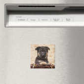 Welpe der deutschen Schäferhirte im Korb Magnet (In Situ (Geschirrspüler))