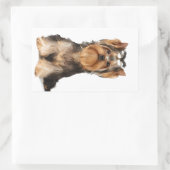 Welpe der Yorkshire Terrier Rechteckiger Aufkleber (Tasche)
