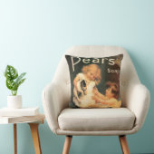 Welpe, die ein Bad Vintag antike Kissen (Stuhl )