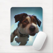 Welpe, die im Weltraum läuft Mousepad (Mit Mouse)