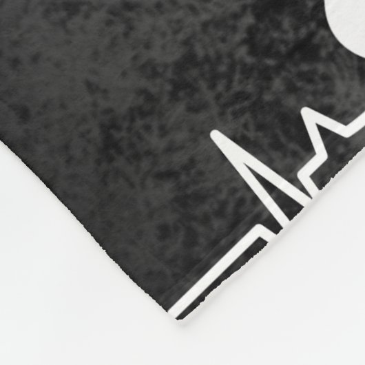 Welpe Dobbie Dog Herzschlag Fleecedecke (Ecke)