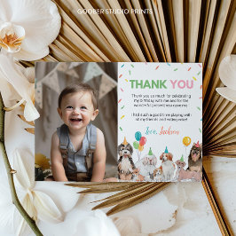 Welpe Dog Boy Birthday Foto Danke Karte