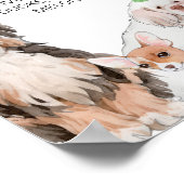 Welpe Dog Boy Birthday Milestone Zeichenposter Poster (Ecke)