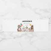 Welpe Dog Boy Birthday Water Flasche Etikett (Einzelnes Label)