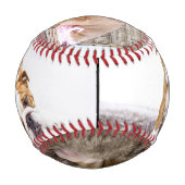 Welpe Dog Foto Collage Keepake Baseball (Vorderseite)