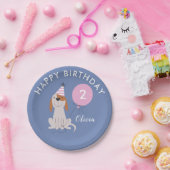 Welpe Dog Girls Geburtstagsparty Pappteller (Party)