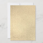 Welpe Dog Gold Glitzer Geburtstag Pawty Einladung (Rückseite)