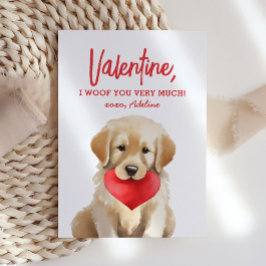 Welpe Dog Kids Valentinstag Mitteilungskarte